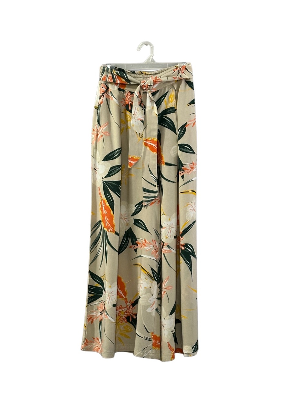 Patrons of Peace Tropical Floral Wide Leg Pants Tie Waist Culottes Boho Small